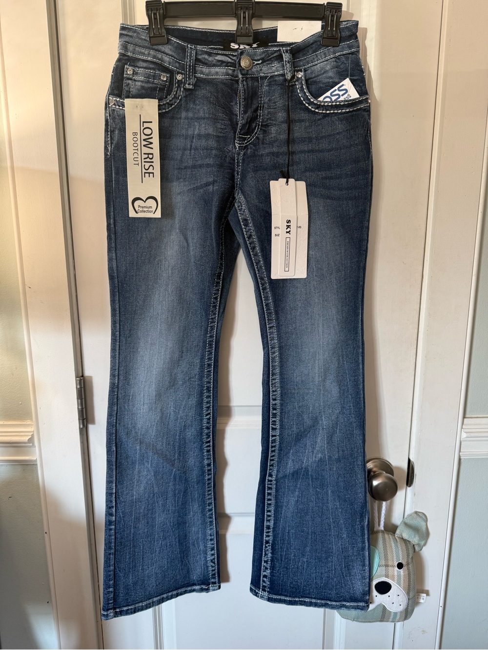 Sky Women's Low-Rise Bootcut Jeans - Medium Blue Wash